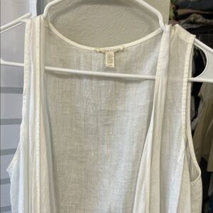 Eileen Fisher Ivory Sleeveless Blouse